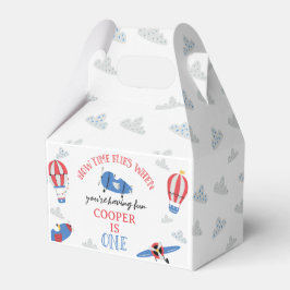 Caja Para Regalos El moderno avión rojo azul como vuela el tiempo el