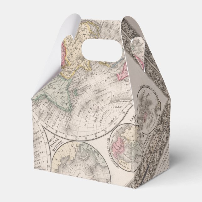 Caja Para Regalos El mundo 1860 - Hemisferios orientales y occidenta (Front Side)