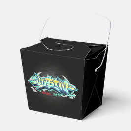 Caja Para Regalos El nombre Justin en graffiti