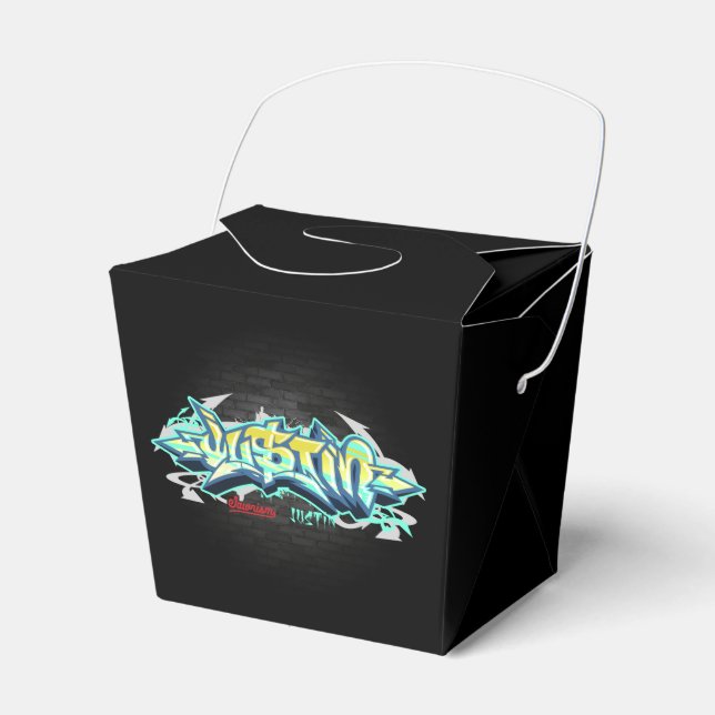 Caja Para Regalos El nombre Justin en graffiti (Front Side)