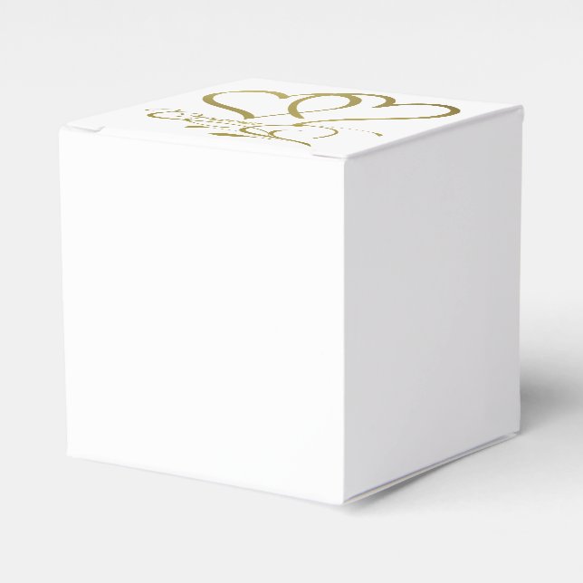 Caja Para Regalos El oro del corazón eterno en blanco (Costado Anverso)