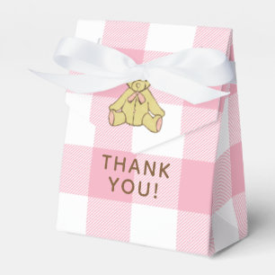 Caja Para Regalos El oso del chica de Baby Shower le agradece