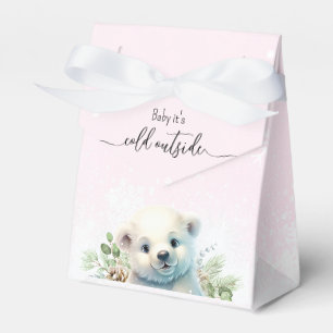 Caja Para Regalos El oso polar invernal frío fuera del Baby Shower r