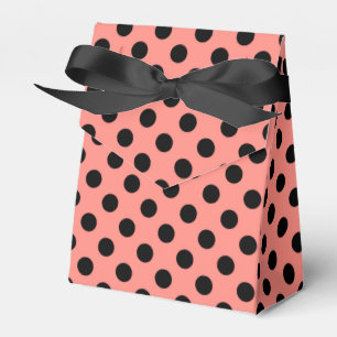Caja Para Regalos El polka negro se pone sobre el melocotón