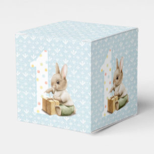 Caja Para Regalos El primer cumpleaños de un conejo lindo