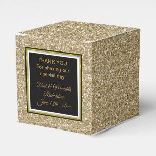 Caja Para Regalos El purpurina del oro de la puesta del sol "le