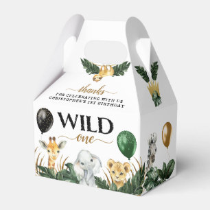 Caja Para Regalos El Safari salvaje de una selva tema Fiesta de cump