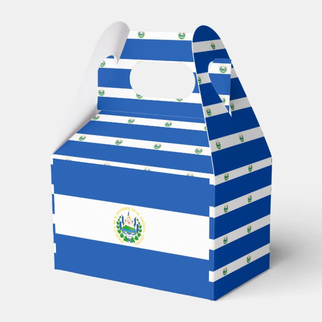 Caja Para Regalos El Salvador flag Favor Box (Front Side)