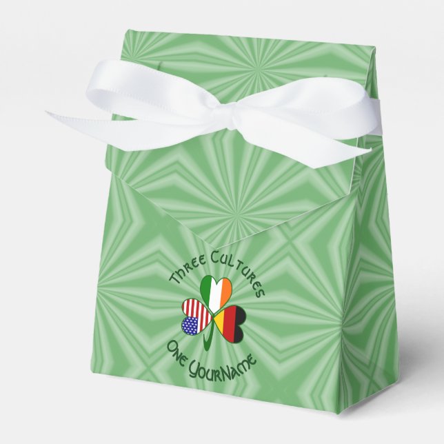 Caja Para Regalos El Shamrock americano alemán personalizado (Front Side)