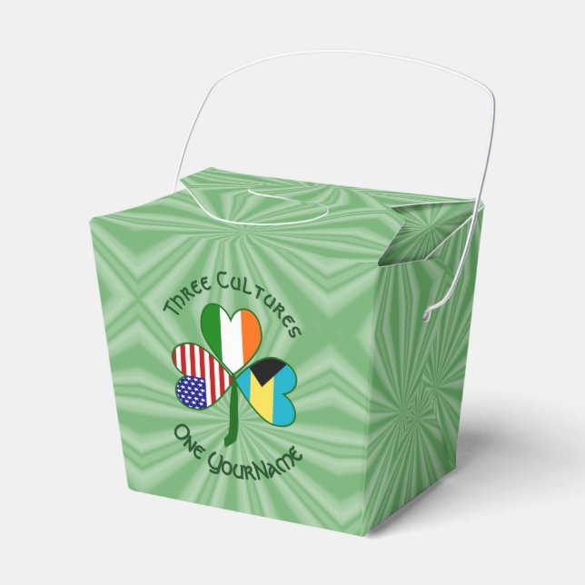 Caja Para Regalos El Shamrock americano bahameño personalizado (Front Side)