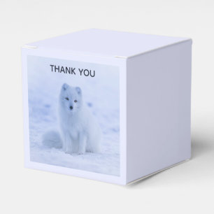Caja Para Regalos El zorro ártico lindo en el invierno nevado