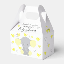 Caja Para Regalos Elefante amarillo Chica Baby Shower Fiesta