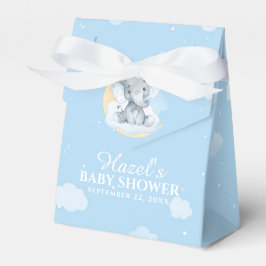 Caja Para Regalos Elefante azul acuarela Baby Shower Gracias