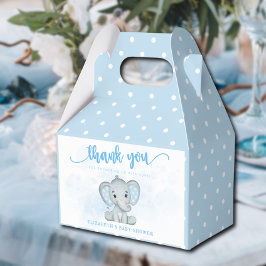 Caja Para Regalos Elefante azul bebé Baby Shower de cacahuete