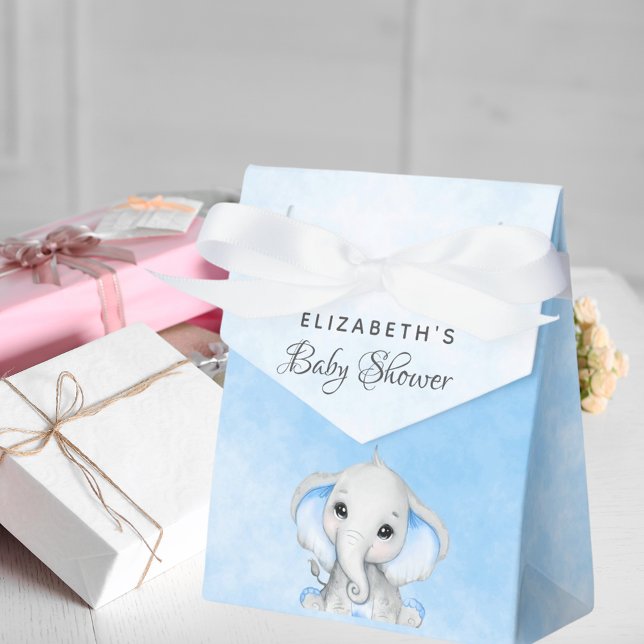 Caja Para Regalos elefante azul de Baby Shower (Subido por el creador)