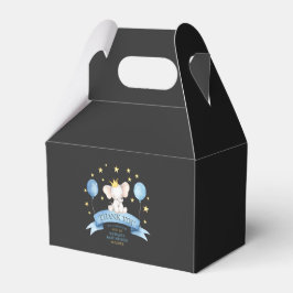Caja Para Regalos elefante bebé niño tiza negra ESTRELLAS GLOBOS