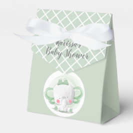 Caja Para Regalos Elefante de la jungla de unisex para bebé blanco y