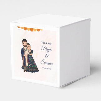 Caja Para Regalos Elefante de la pareja de Bodas indios