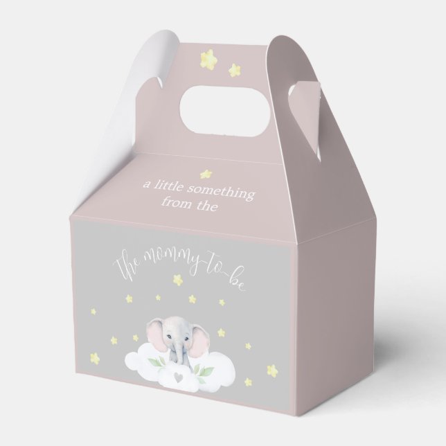 Caja Para Regalos Elefante Rosa de Little Peanut Baby Shower (Front Side)