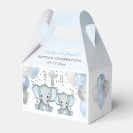 Caja Para Regalos Elefantes Cute Boys Bautismo en globo