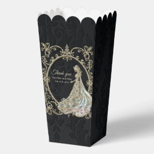 Caja Para Regalos Elegancia en oro y negro