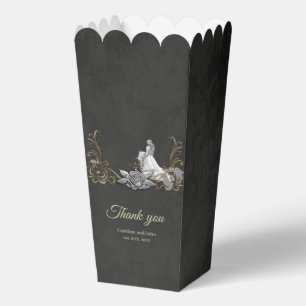 Caja Para Regalos Elegancia en plata y negro.