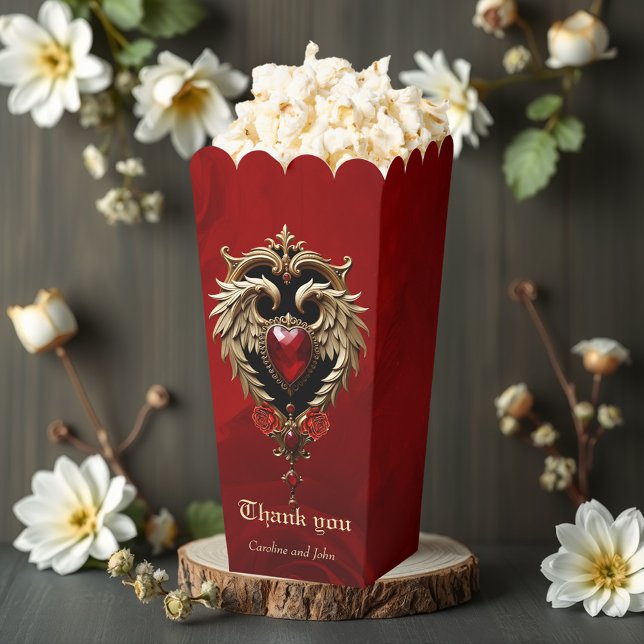 Caja Para Regalos Elegancia en rojo y oro (Subido por el creador)