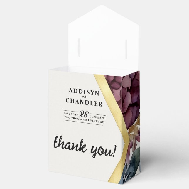 Caja Para Regalos Elegancia encantada Boda floral con solera (Abierto)