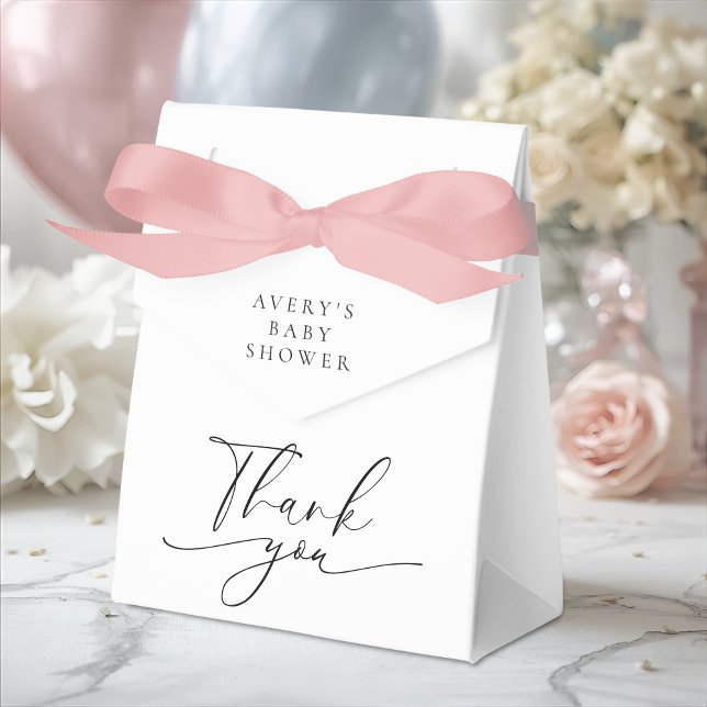 Caja Para Regalos Elegant Black White Thank You (Subido por el creador)