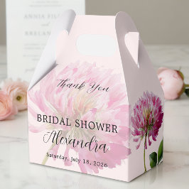 Caja Para Regalos Elegant Blush Pink Floral Bridal Shower Thank You