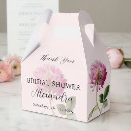 Caja Para Regalos Elegant Blush Pink Floral Bridal Shower Thank You