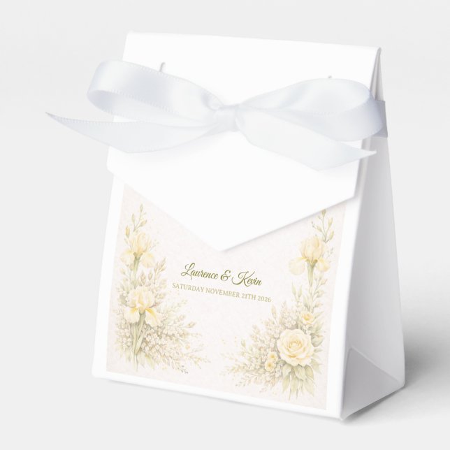 Caja Para Regalos Elegant Botanical Wedding (Front Side)