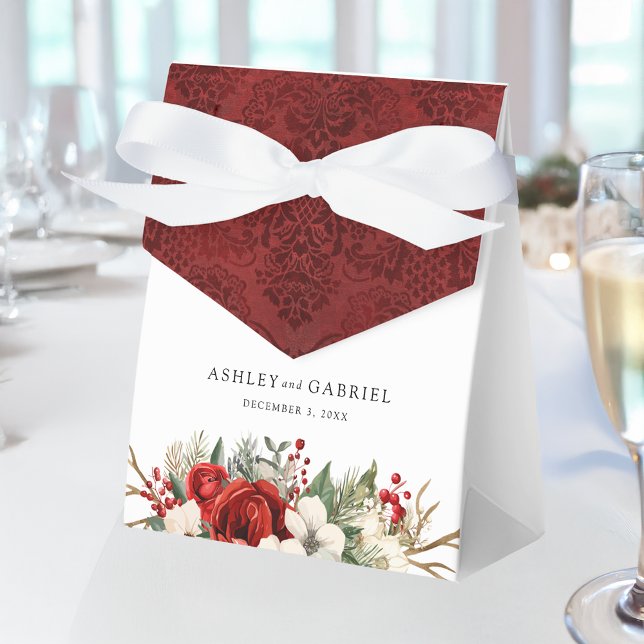 Caja Para Regalos Elegant Christmas Winter Floral (Subido por el creador)