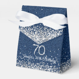 Caja Para Regalos Elegant Denim & Diamonds 70th Birthday