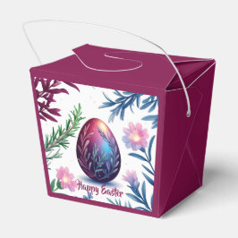 Caja Para Regalos Elegant Easter Egg Botanical Art