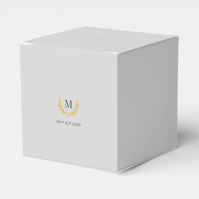 Caja Para Regalos Elegant Equestrian Monogram Favor Box (Costado Anverso)