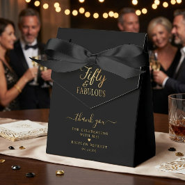 Caja Para Regalos Elegant Fifty and Fabulous! 50th Birthday Party