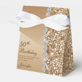 Caja Para Regalos Elegant Gold 50th Birthday