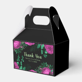 Caja Para Regalos Elegant Hot Pink Flowers Birthday Party