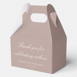 Caja Para Regalos Elegant Mauve Script Wedding Custom Thank You 
