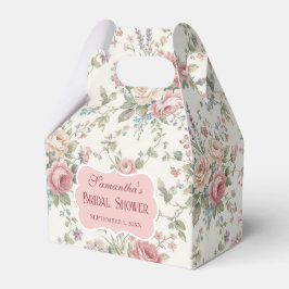 Caja Para Regalos Elegant Pastel Roses Shabby Chic Bridal Shower