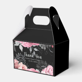 Caja Para Regalos Elegant Pink and Silver Flowers Sweet Sixteen 