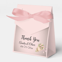 Caja Para Regalos Elegant Pink Tulips Bouquet Wedding