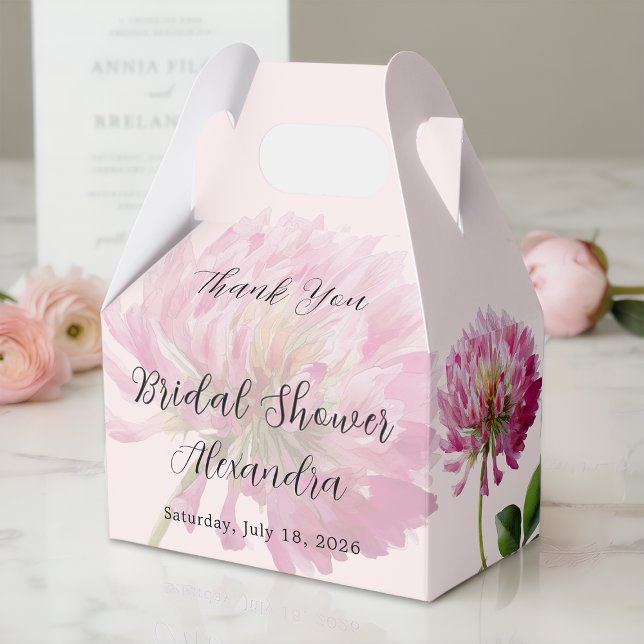 Caja Para Regalos Elegant Romantic Blush Pink Floral Bridal Shower (Subido por el creador)