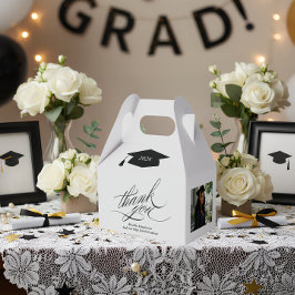Caja Para Regalos Elegant Script Graduation Thank You Photo