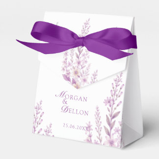Caja Para Regalos Elegant Soft Blush Lavender Floral Wedding 