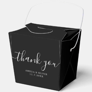 Caja Para Regalos Elegant Timeless Wedding Thank You | Personalized 