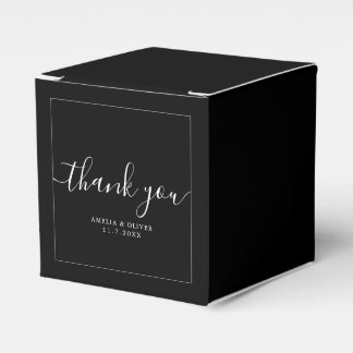 Caja Para Regalos Elegant Timeless Wedding Thank You | Personalized 