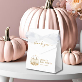 Caja Para Regalos Elegant Watercolor White Pumpkins Twin Baby Shower