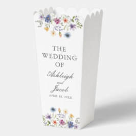 Caja Para Regalos Elegant Wildflower Spring Wedding Custom Popcorn